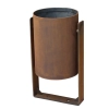 Kosz na śmieci ADO RETO - stal corten