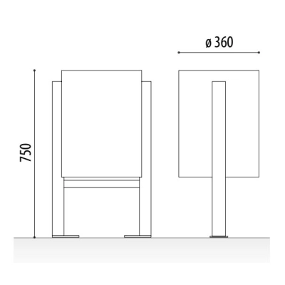 Kosz na śmieci ADO ARGOS - stal corten Kosz na śmieci ADO ARGOS - stal corten