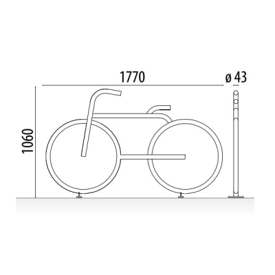 Stojak na rowery ADO BIKE 3 - stal nierdzewna Stojak na rowery ADO BIKE 3 - stal nierdzewna