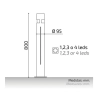 Słupek parkingowy ADO CITY LED - sygnalizator