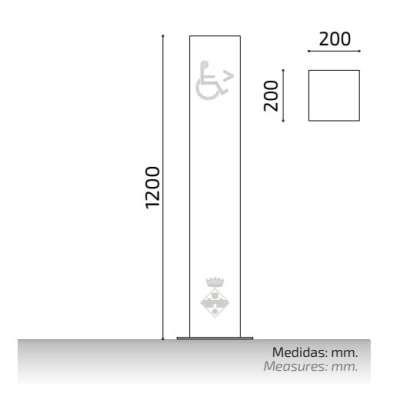Słupek parkingowy ADO INFO LED - sygnalizator