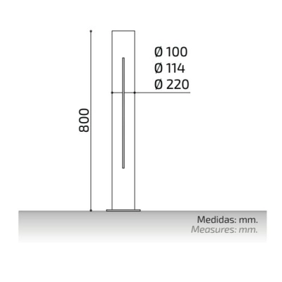 Słupek parkingowy ADO OLD LED - sygnalizator, białe światło
