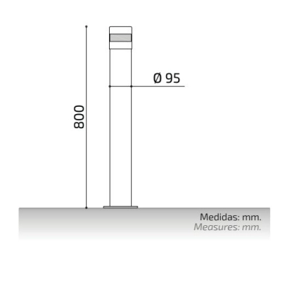 Słupek parkingowy ADO URBAN LED HEAD - sygnalizator