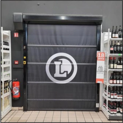 Brama przemysłowa szybkobieżna rolowana LOOKSYSTEM FAAC z aluminiową konstrukcją