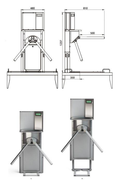 WYMIARY BRAMKI TRIPOD IRBIS