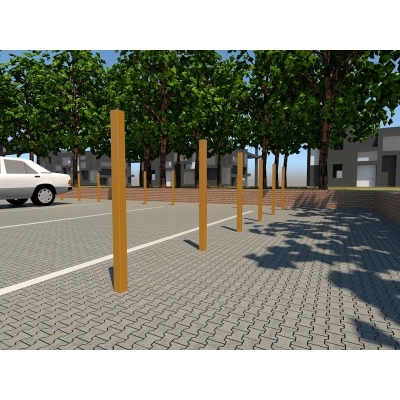 Słupek parkingowy kwadratowy HERZ GC - do wbetonowania