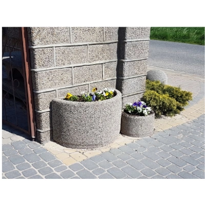 Donica betonowa półokrągła śr. 80 cm HK 288