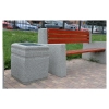 Kosz betonowy kwadratowy 40l. HK 126
