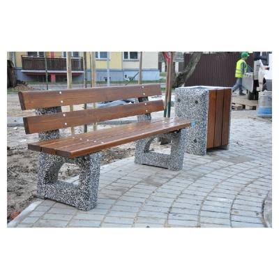 Ławka uliczna betonowo drewniana HK 443