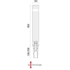 Wymiary słupka ABES LIGHTNING BOLLARD 230 LED