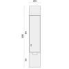 Wymiary słupka ABES FEEDER BOLLARD 300-1