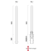 Wymiary słupka ABES BOLLARD 076-30