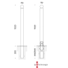 Wymiary słupka ABES BOLLARD 076-40