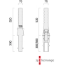 Wymiary słupka ABES BOLLARD 001-1
