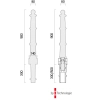 Wymiary słupka ABES BOLLARD 005-2 3p-Technology