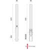 Wymiary słupka ABES BOLLARD010