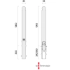 Wymiary słupka ABES BOLLARD 014-2
