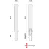 Wymiary słupka ABES BOLLARD 015