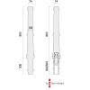 Wymiary słupka ABES BOLLARD 020