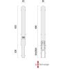 Wymiary słupka ABES BOLLARD 040