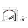 Wymiary blokady ARCO PARKY AR50
