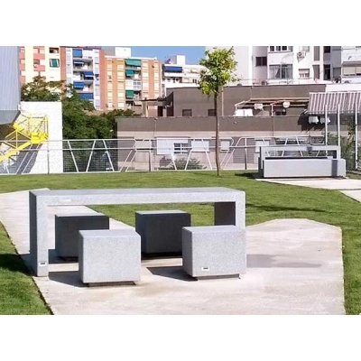 Taboret parkowy BE KUBE S - betonowy, bez oparcia