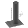 Słupek antyterrorystyczny automatyczny BE DEFENDER Ø275 x 1200mm, ścianka 25mm - LED