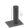 Słupek antyterrorystyczny automatyczny BE DEFENDER S 900 Ø275 x 900mm, ścianka 12.5mm - LED
