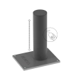 Słupek antyterrorystyczny automatyczny BE DEFENDER Ø275 x 1000mm, ścianka 25mm - LED