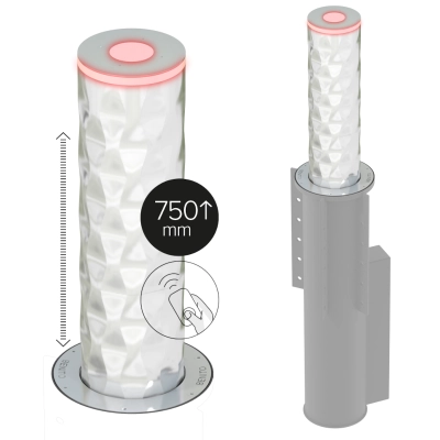 Słupek parkingowy automatyczny BE RAMBLA Ø220 x 750mm - antyterrorystyczny LED Słupek parkingowy automatyczny BE RAMBLA Ø220 x 750mm - antyterrorystyczny LED