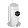 Słupek chowany półautomatyczny BE PLAZA Ø220 x 755mm, ścianka 8mm - LED
