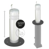 Słupek chowany półautomatyczny BE RESIDENT Ø140 x 500mm, ścianka 2mm - LED