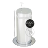Słupek chowany półautomatyczny BE PLAZA Ø220 x 500mm, ścianka 4mm - LED