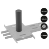Słupek antyterrorystyczny stały BE DEFENDER M50 Ø275 x 1000mm, ścianka 25mm - LED