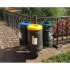 KOSZ NA SEGREGACJE ŚMIECI GUJANA CITY PROCITY STAL - 3x 40 l, samo gaszący