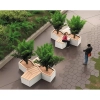 ŁAWKA BEZ OPARCIA CAIRE PROCITY STAL I DREWNO - modułowa