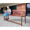 ŁAWKA Z OPARCIEM SILAOS SENIOR PROCITY STAL I DREWNO - 1200, 1800 mm