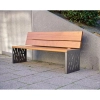 ŁAWKA Z OPARCIEM WENECJA PROCITY STAL I DREWNO - 1800 mm
