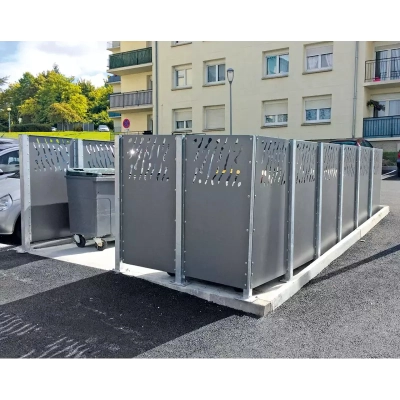 MODUŁOWA OSŁONA ŚMIETNIKOWA PROCITY - płyty stal
