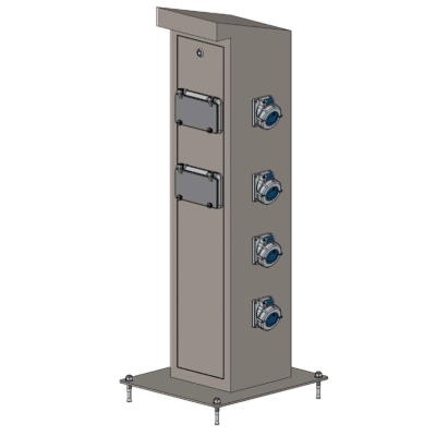 Rozdzielnia elektryczna VMR PROXIMA W200/H1200 – gniazda na zewnątrz
